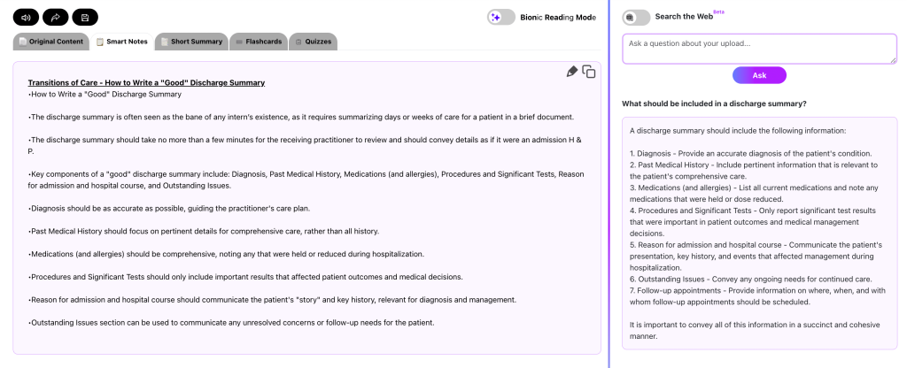 discharge summary